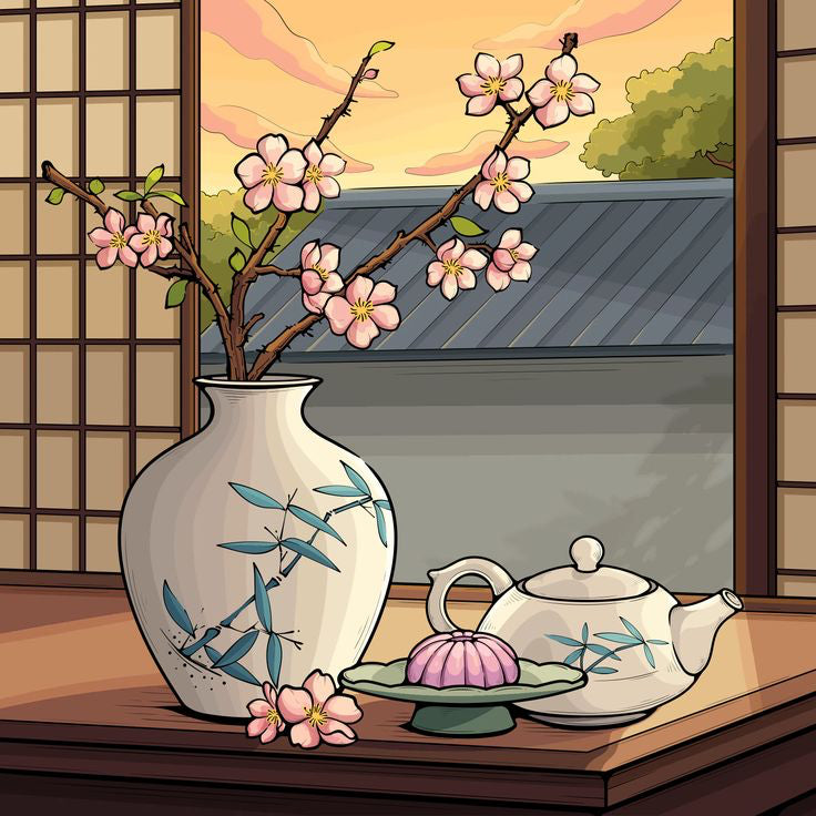 Painting of a Japanese tea pot